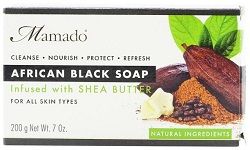 Mamado African Black Soap Infused With Shea Butter-200g/7oz