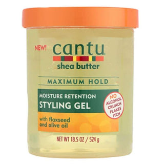 Cantu Moisture Retention Styling Gel With Flaxseed And Olive Oil Maximum Hold 18.5oz/524g
