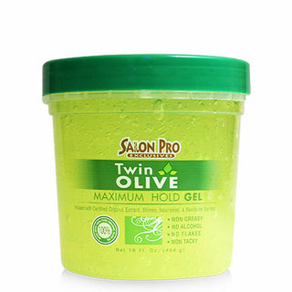 Salon Pro Twin Olive Maximum Hold Gel 16oz/454g