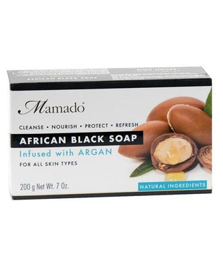 Mamado African Black Soap Infused With Argan 200g/7oz