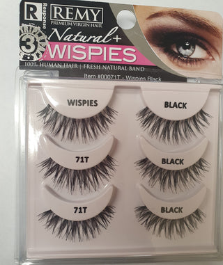 Remy Premium Virgin Hair Natural + Wispies 3 PACK