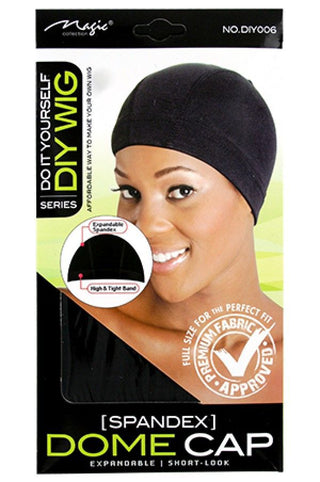 Magic Collection Spandex Dome Cap Black DIY006
