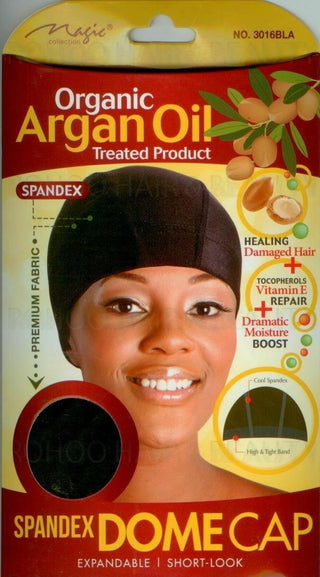 Magic Collection Organic Argan Oil Treated Spandex Dome Cap - 3016BLA