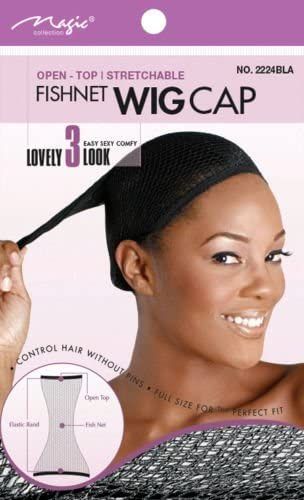 Magic Collection Fish Net Wig Cap - 2224BLA. Black