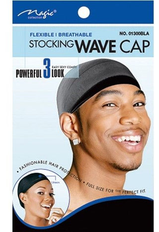 Magic Collection Stocking Wave Cap - 01300BLA