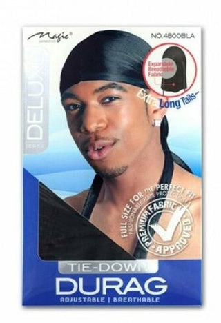 Magic Collection Tie-Down Durag DELUXE - 4800BLA