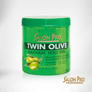 Salon Pro Twin Olive Maximum Hold Gel 20oz/567g