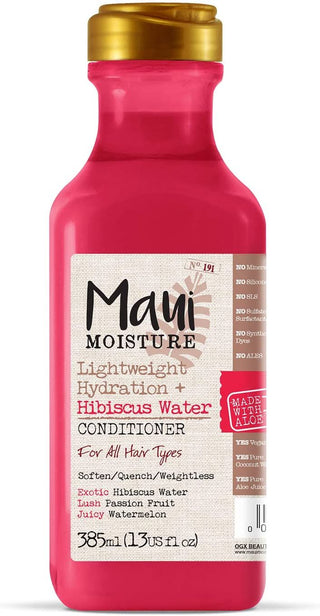 Maui Moisture Hair Care Lightweight Hydration Hibiscus water Conditioner 13fl.oz