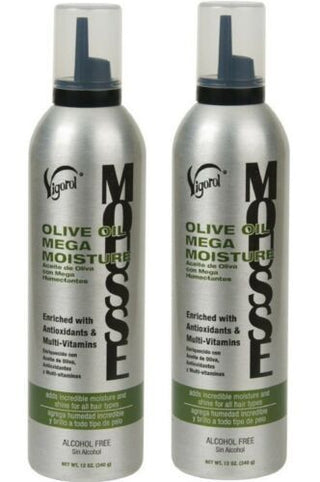 Vigorol Olive Oil Mega Moisture Mousse Enriched With Argon Oil,Antioxident & Multi Vitamins 354 ML/12 oz.