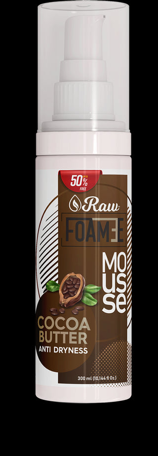 RAW Foame Mousse cocoa butter anti dryness-300ml/10.144 fl.oz