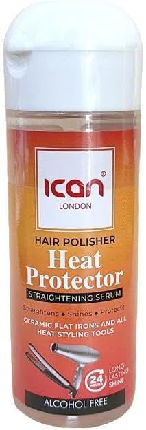 ICAN London Hair Polisher Heat Protector Straightening Serum-207ml/7 fl.oz
