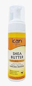 ICAN LONDON SHEA BUTTER WRAP SET CURLING MOUSSE FOR SOFT,SMOOTH HOLD & SHINE -207ML