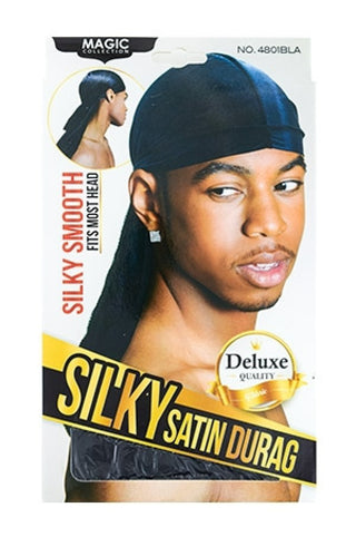 MAGIC COLLECTION SILKY SATIN DURAG NO.4801BLA