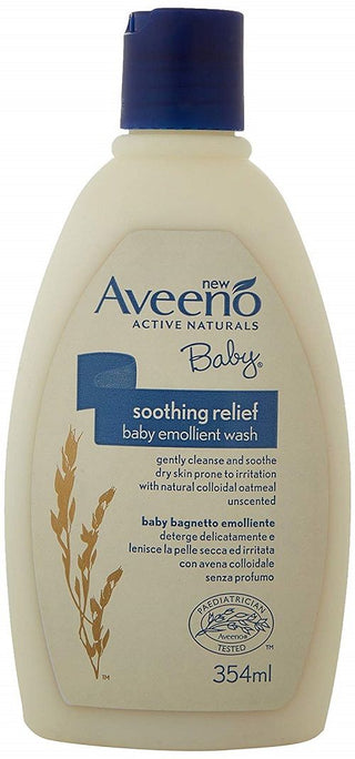 New Aveeno Active Naturals Baby Soothing Relief Baby Emollient Wash 354ml