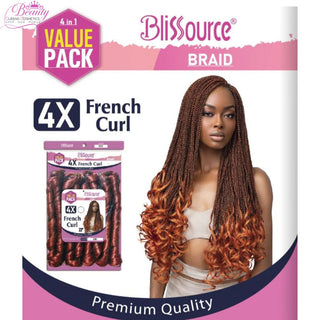 Blissource Synthetic Braid 4X Value Pack - FRENCH CURL 22"