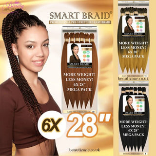 Smart Braid Pre-Stretched Synthetic Braid - 6 X 28" VALUE PACK