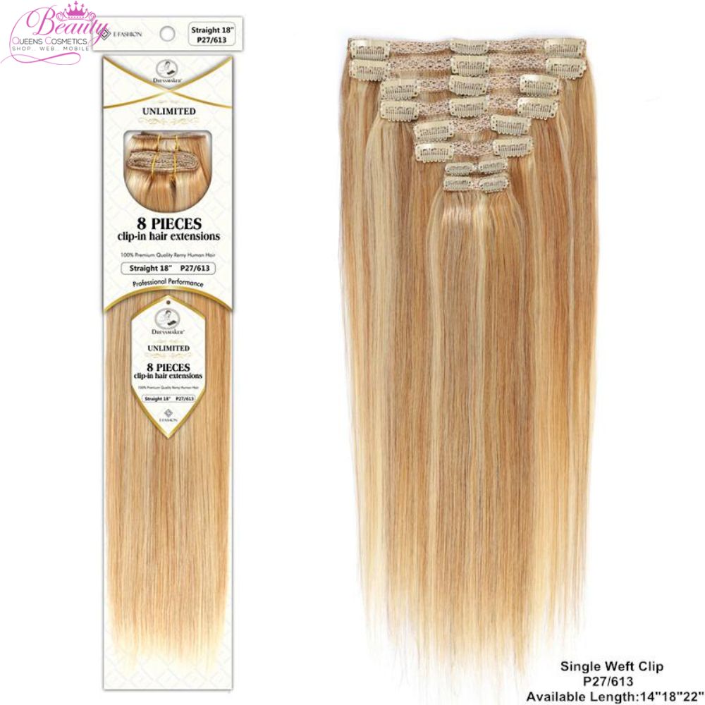 Dressmaker Unlimited PCS CLIP IN Human Hair Extension 14, 18