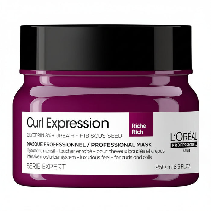 L'Oréal Professionnel Curl Expression Rich Mask 250ml for deep hydration and curl nourishment**