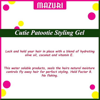 Mazuri Olive Oil Kids Cutie Patootie Styling Gel 340g- Frizz Control & Shine