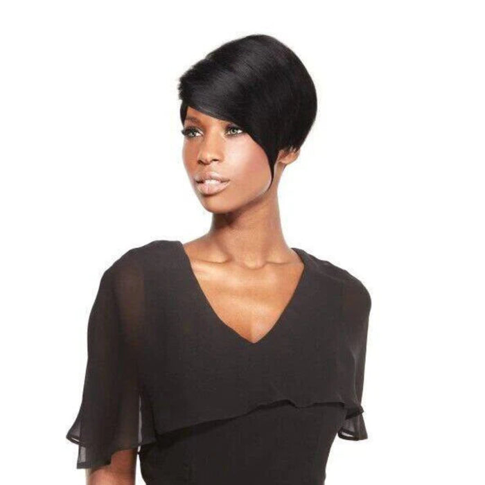 Sleek Larry human hair wig 8 inch short straight virgin gold bob wig