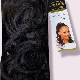 Cherish Ultimate Comfort Drawstring Ponytail Italian Girl synthetic ponytail hair extension