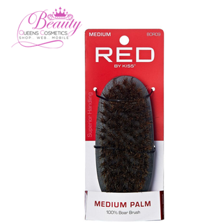 Red by Kiss Boar Palm Brush BOR09 | Medium Bristle Wave Brush