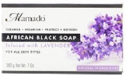 Mamado African Black Soap Infused With Lavender-200g/7oz