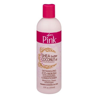 Luster's pink shea butter coconut oil detangling co-wash cleansing conditioner 12oz/355ml