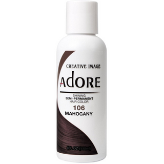 Adore Semi-Permanent Hair Color 106 Mahogany 118ml | Rich Vibrant Brown Hair Dye