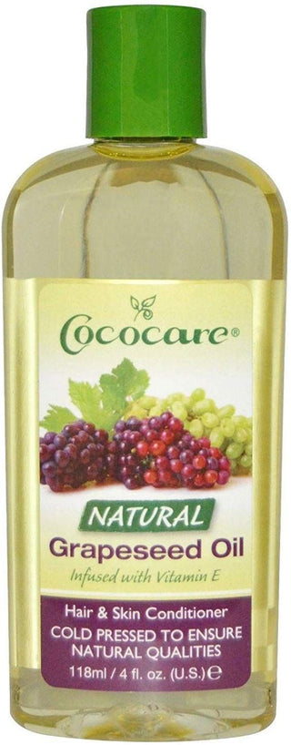 Cococare Natural Grapeseed Oil Infused with Vitamin E-118ml/4oz