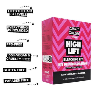Crazy Color High Lift Bleaching Kit 30 Vol | Lighten Hair Up to 6+ Levels