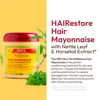 ORS HAIRestore Mayonnaise with Nettle Leaf & Horsetail Extract 16oz | Deep Conditioning Treatment