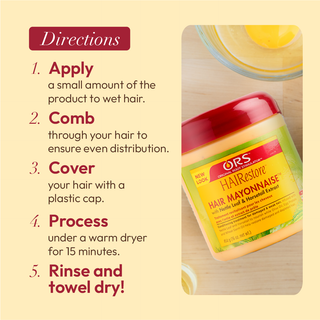 ORS HAIRestore Mayonnaise with Nettle Leaf & Horsetail Extract 16oz | Deep Conditioning Treatment