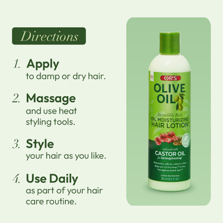 ORS Olive Oil Incredibly Rich Oil Moisturizing Hair Lotion 251ml | Heat Protection