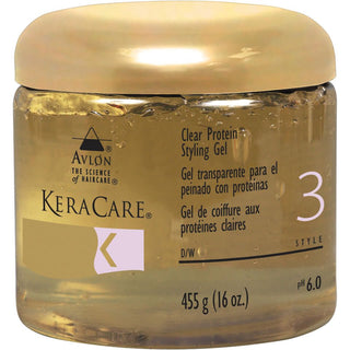 KeraCare Clear Protein Styling Gel CLEAR  455g/16oz