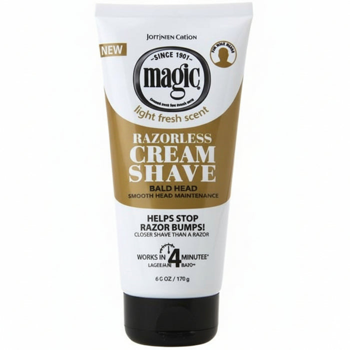 MAGIC RAZORLESS CREAM SHAVE BALD HEAD 170G/6OZ