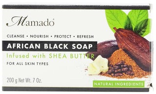 Mamado African Black Soap infused With Shea Butter 200g/7oz