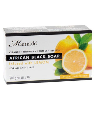 Mamado African Black Soap Infused With Lemon 200g/7oz