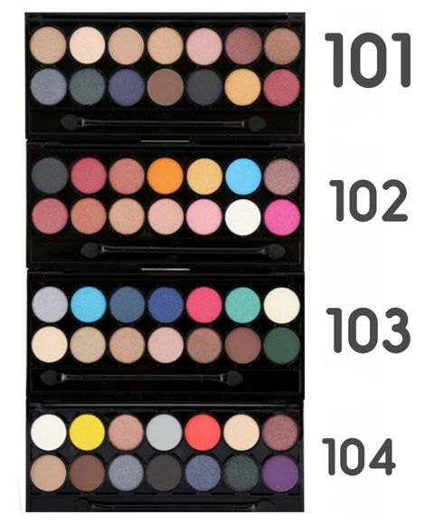 BEAUTY FOREVER LONDON 14S MINERAL BASED EYE SHADOW PALETTE 101