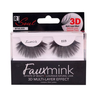Faux Mink Eyelashes Natural Look Tapered Point 3D Multi Layer Effect