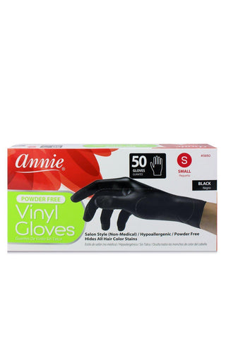 VINYL GLOVES POWDER FREE BLACK 50 PCS | ANNIE