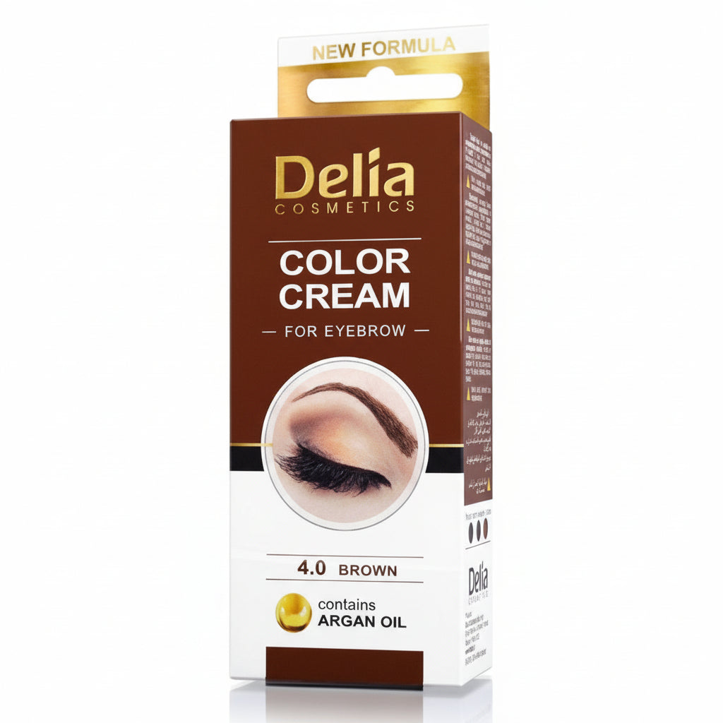 DELIA COSMETICS COLOR CREAM FOR EYEBROW 4.0 BROWN