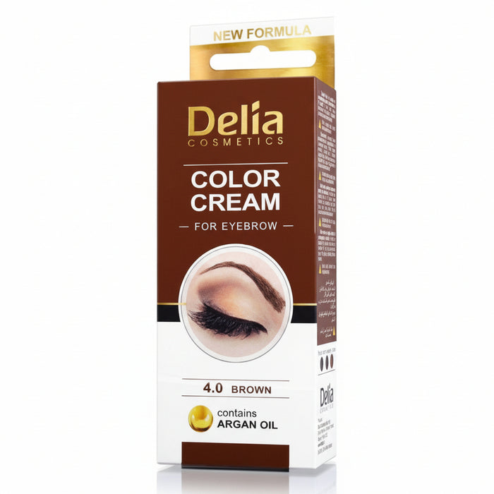 DELIA COSMETICS COLOR CREAM FOR EYEBROW 4.0 BROWN