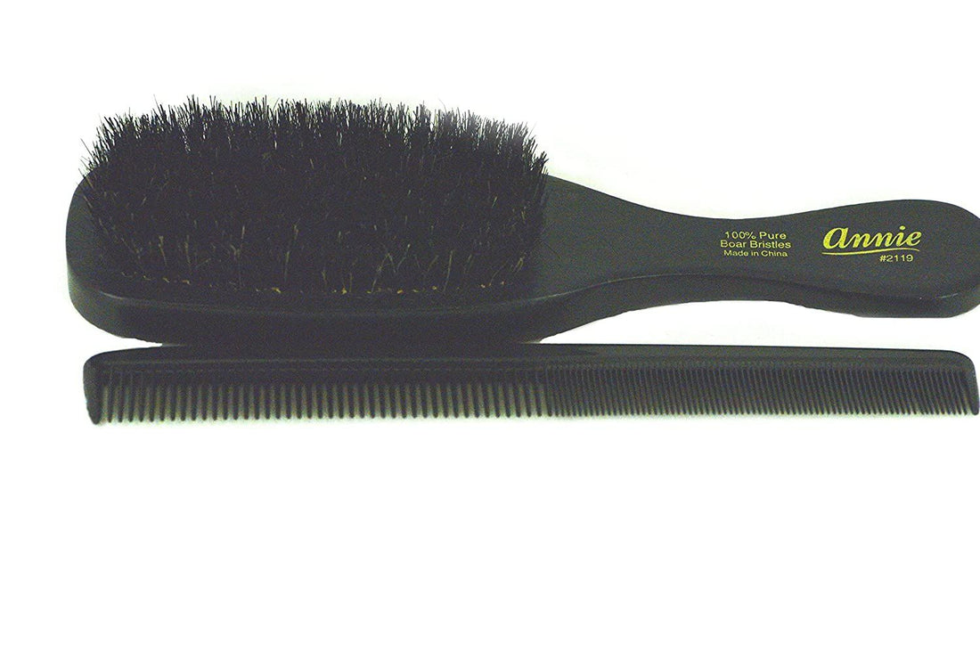 Annie Wave Brush Natural Boar Bristles Soft - 2119