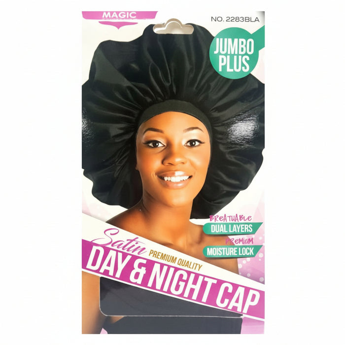Magic Collection  Jumbo Plus Satin Day & Night Cap - 2283BLA