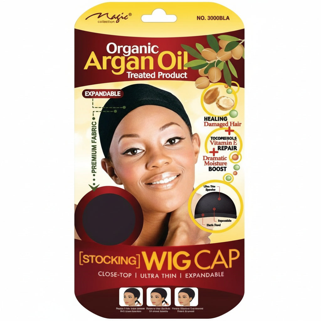 Bonnet de perruque de bas traité à l'huile d'argan biologique Magic Collection - 3000BLA