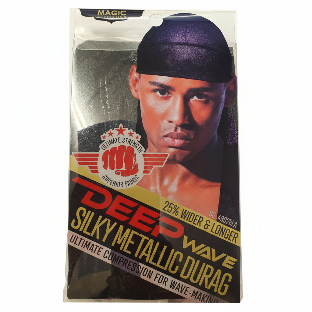 Magic Collection Deep Wave Silky Metallic Durag - 4802