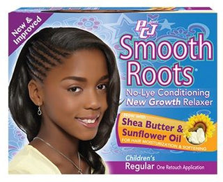 PCJ Smooth Roots Relaxer With Shea Butter & Sunflower Oil One Retouch Application - Children's Regular