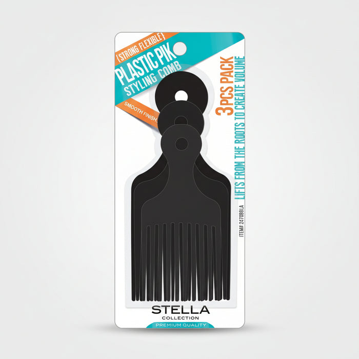Peigne coiffant en plastique de la collection Stella - 2470BLA
