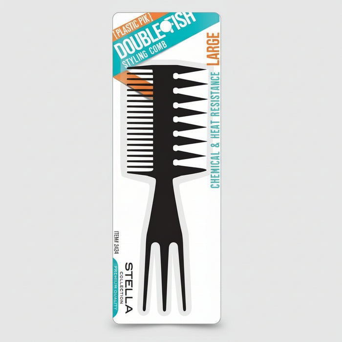 Stella Collection Peigne coiffant double poisson en plastique pik - 2424